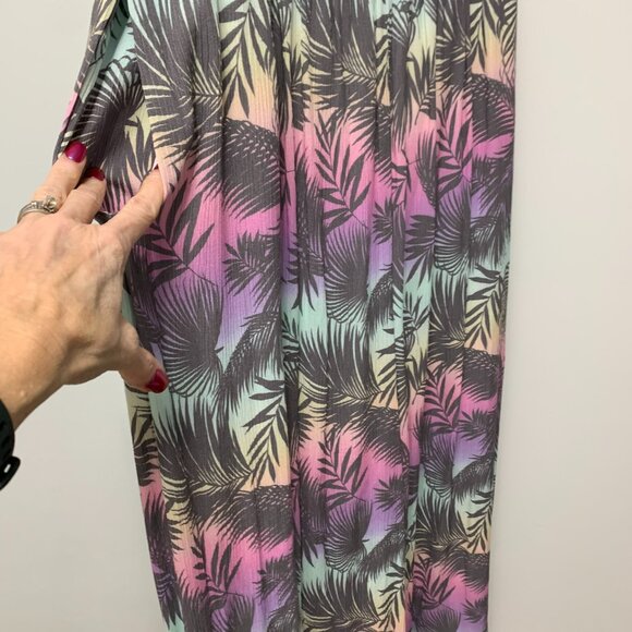 Torrid Tropical Midi Smocked Jumpsuit Size 2 - Picture 5 of 8